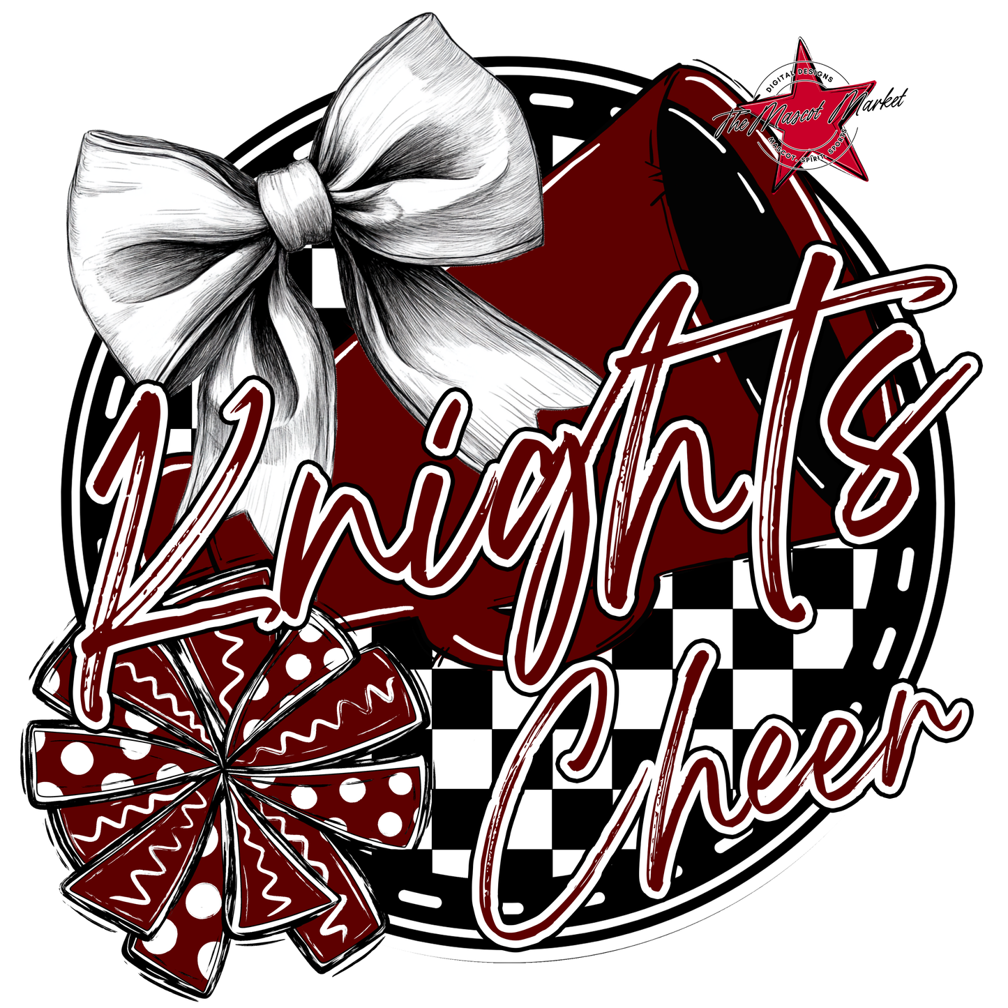 Knights Circle Cheer Design-Maroon