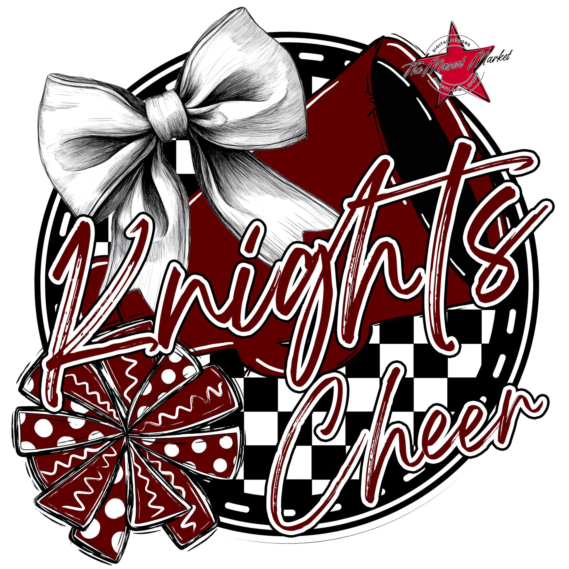 Knights Circle Cheer Design-Maroon