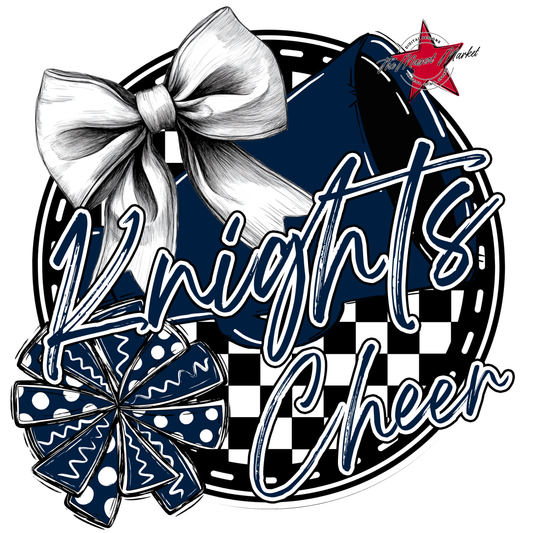 Knights Circle Cheer Design-Navy