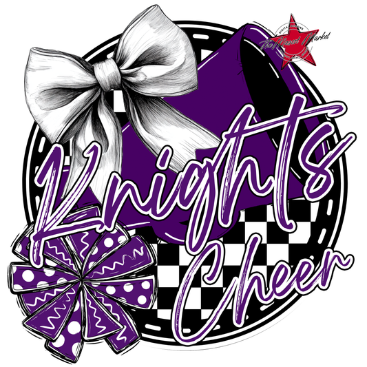 Knights Circle Cheer Design-Purple