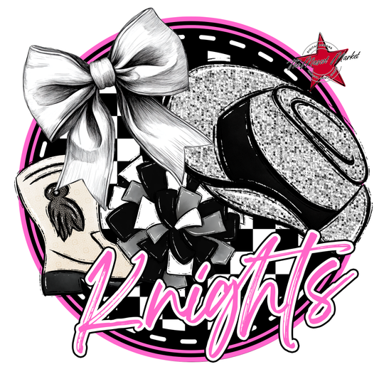 Knights Circle Drillteam Design-Baby Pink