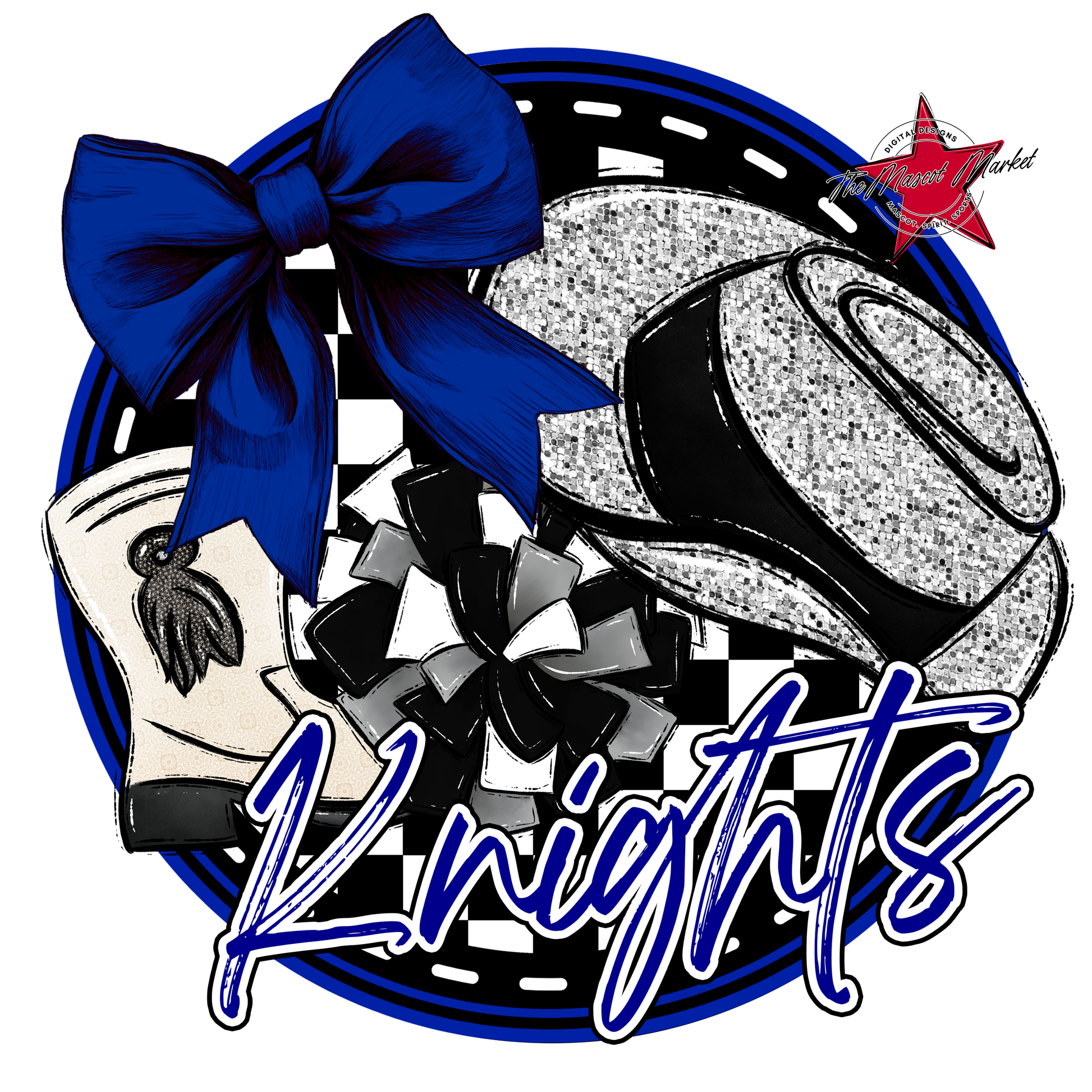 Knights Circle Drillteam Design-Blue