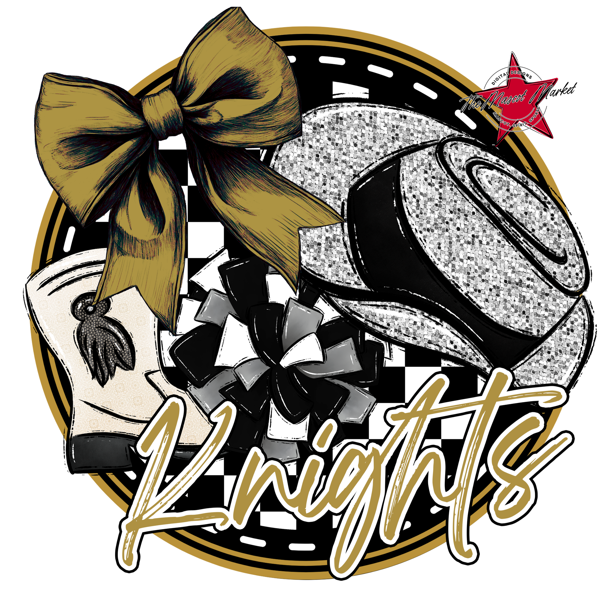 Knights Circle Drillteam Design-Gold