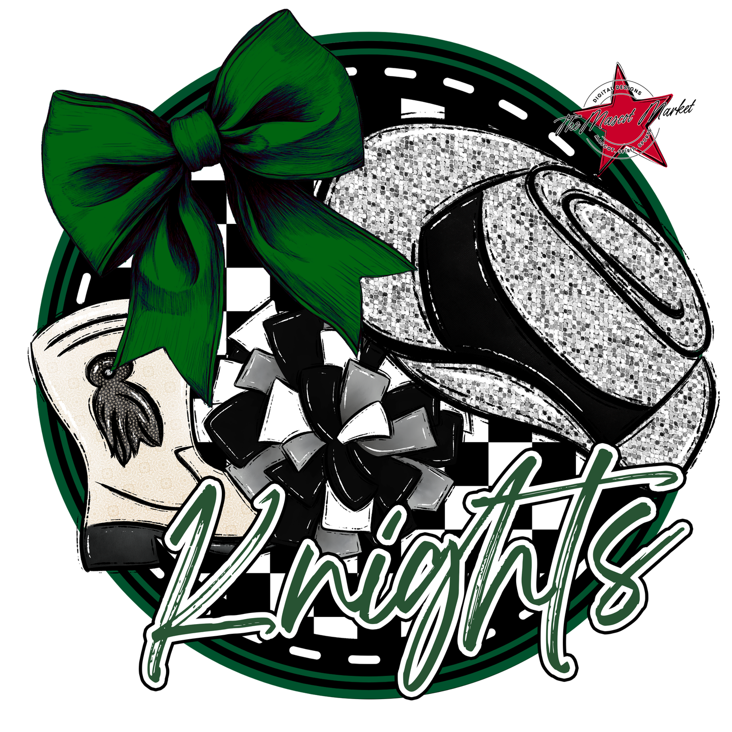 Knights Circle Drillteam Design-Green