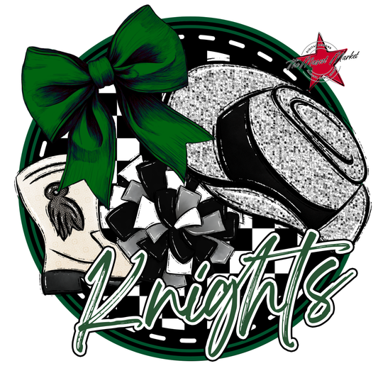 Knights Circle Drillteam Design-Green