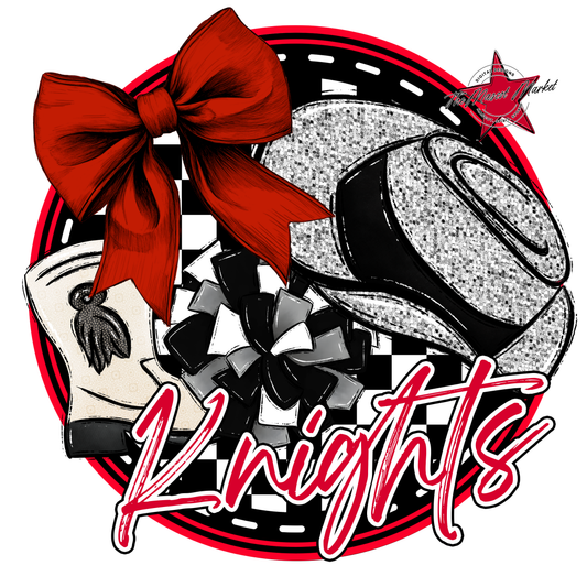 Knights Circle Drillteam Design-Red