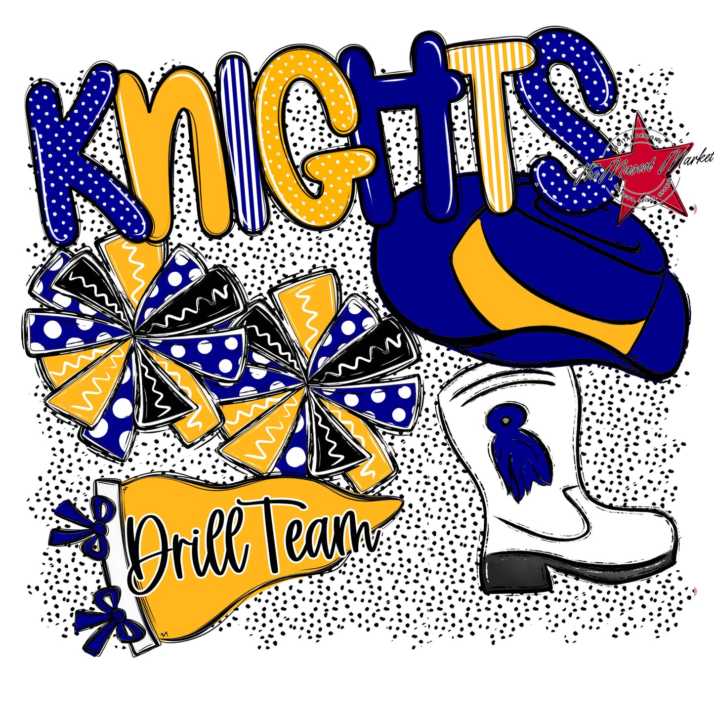 Knights Drillteam Spirit-Blue & Yellow