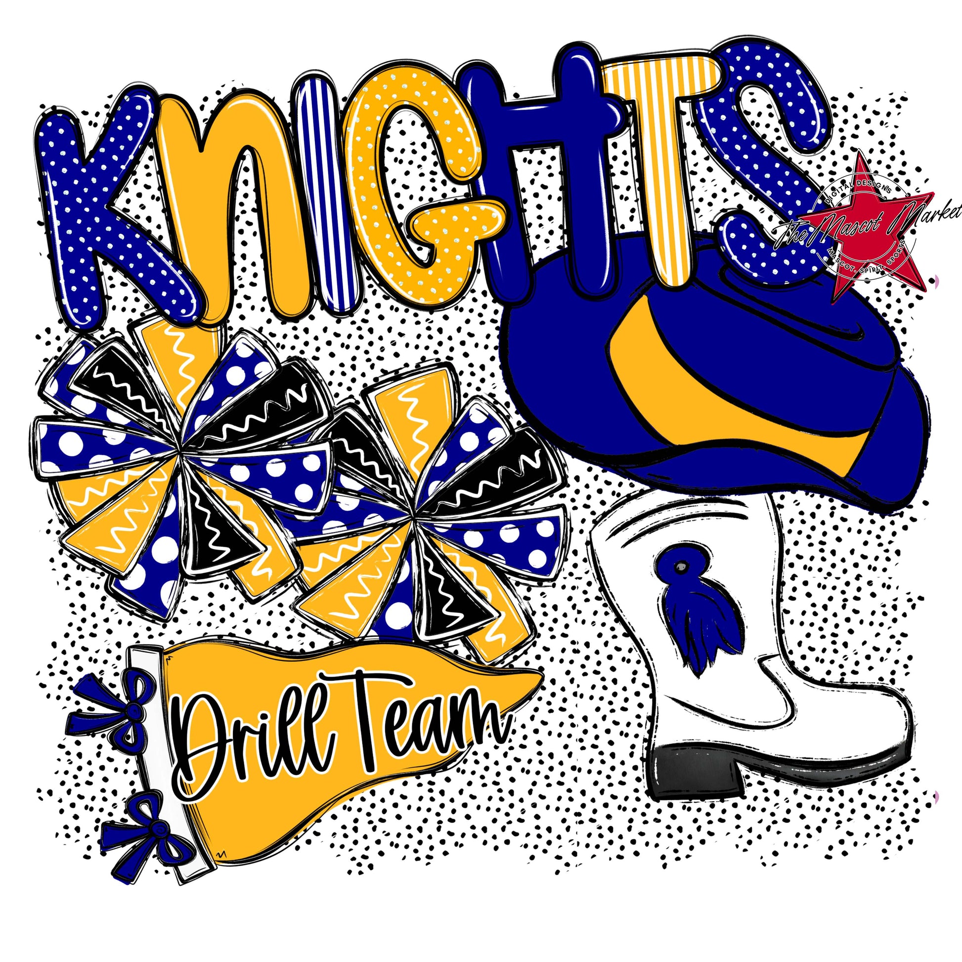 Knights Drillteam Spirit-Blue & Yellow
