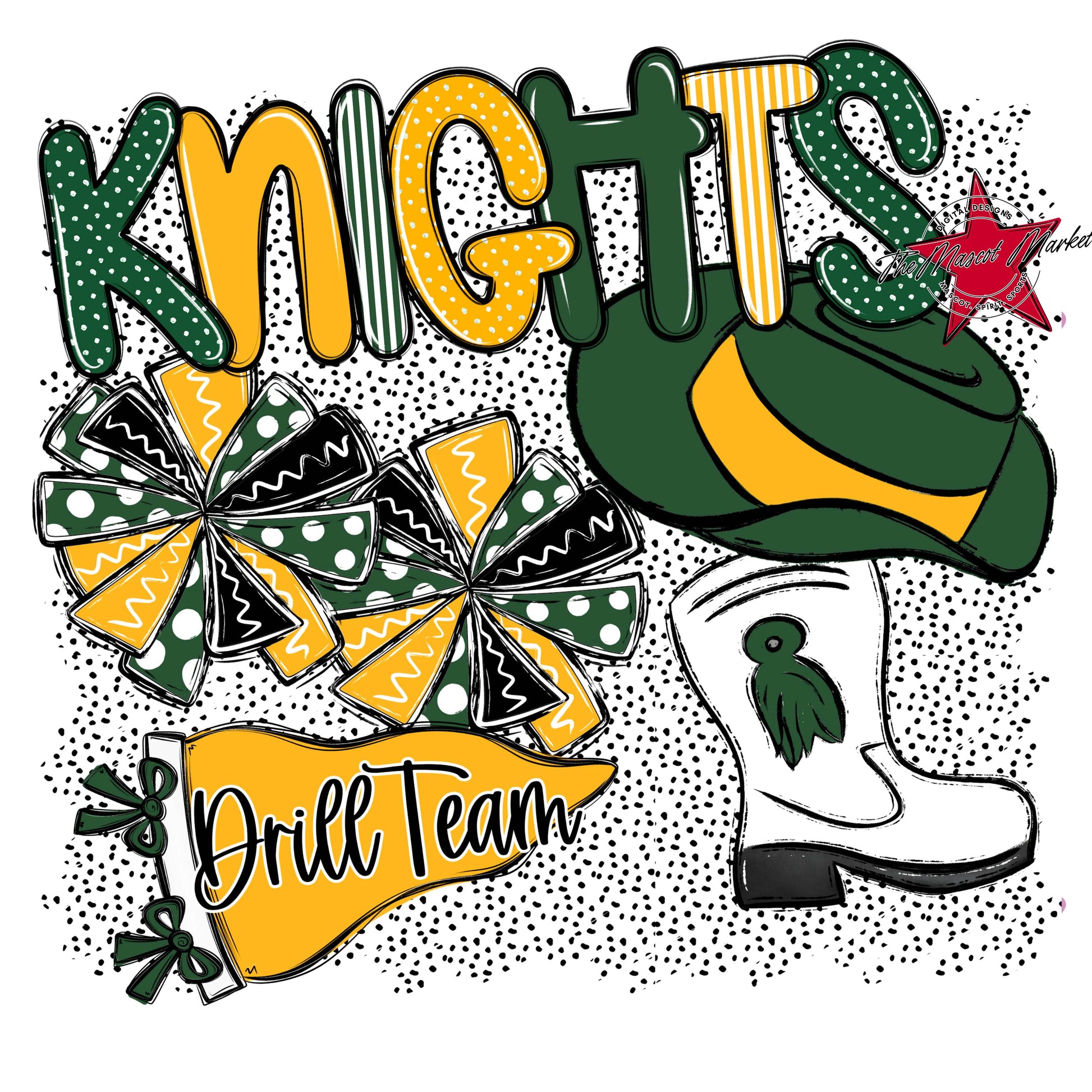 Knights Drillteam Spirit-Green & Yellow