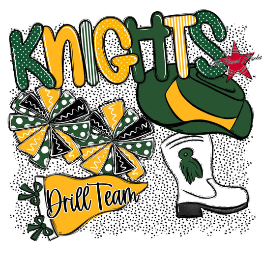 Knights Drillteam Spirit-Green & Yellow