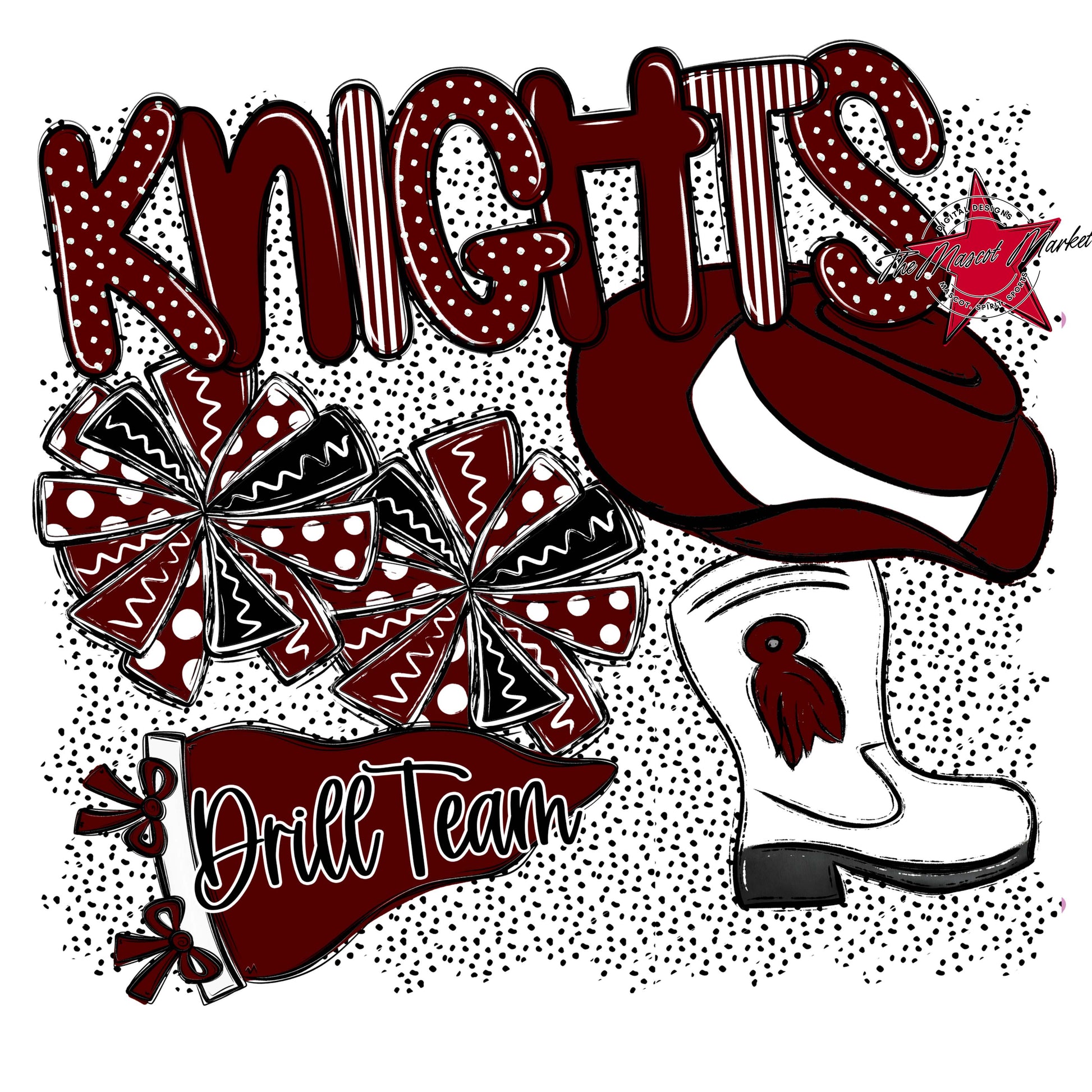 Knights Drillteam Spirit-Maroon