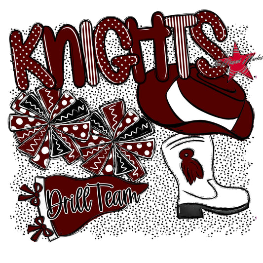Knights Drillteam Spirit-Maroon