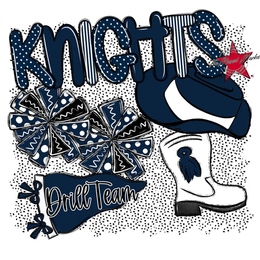 Knights Drillteam Spirit-Navy