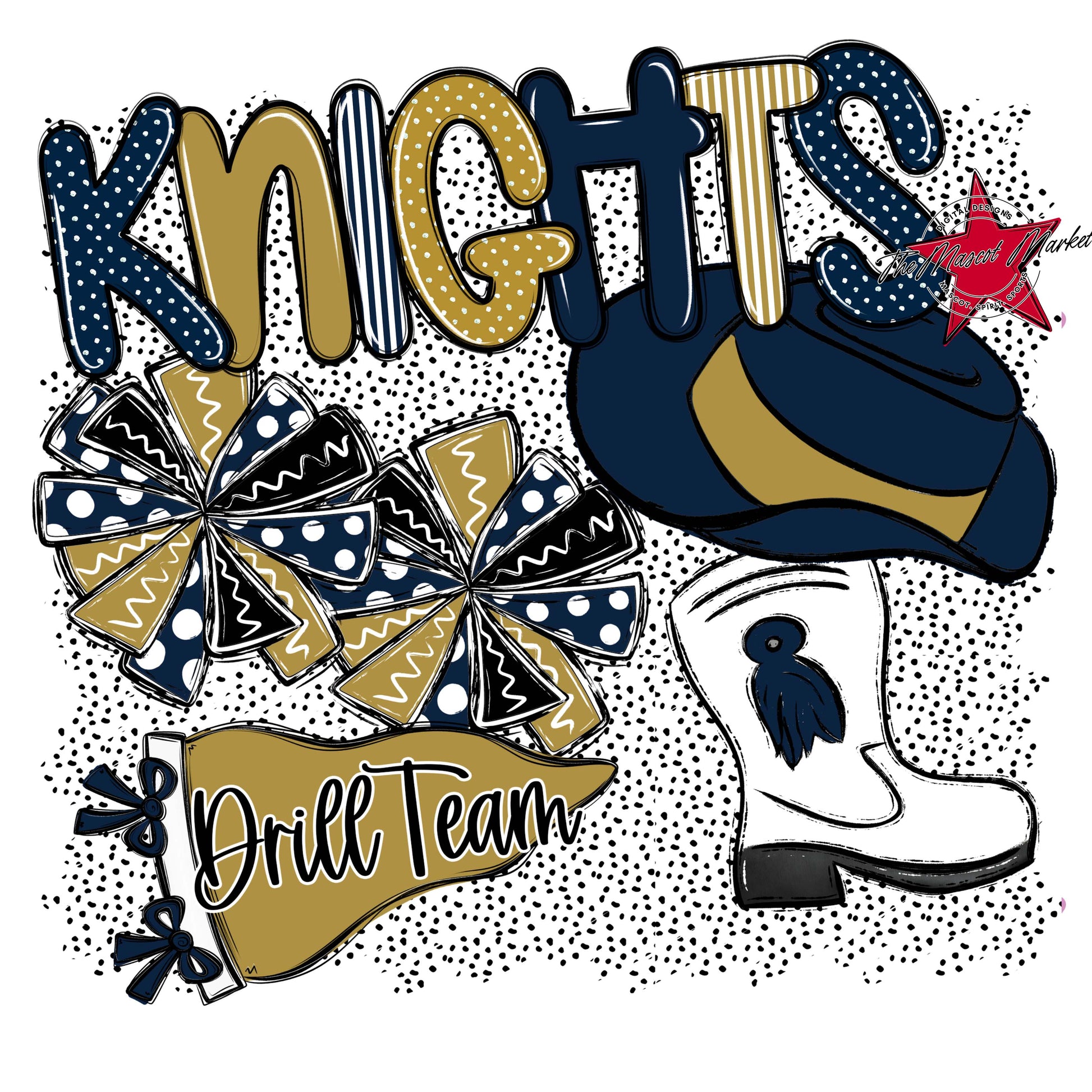 Knights Drillteam Spirit-Navy & Gold
