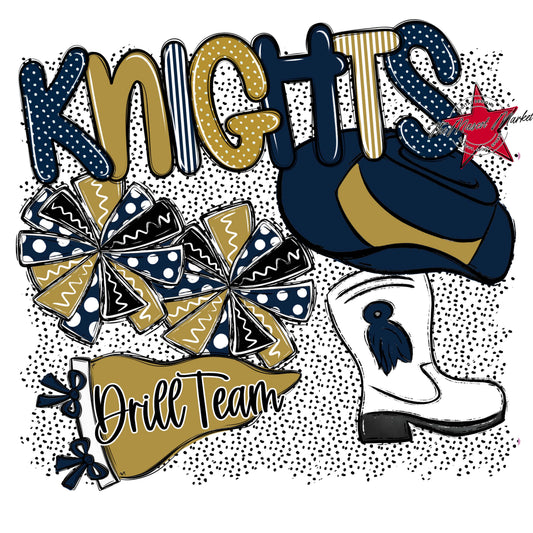 Knights Drillteam Spirit-Navy & Gold