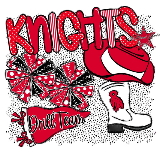 Knights Drillteam Spirit-Red