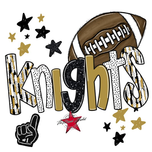 Knights Football Scrape-Gold