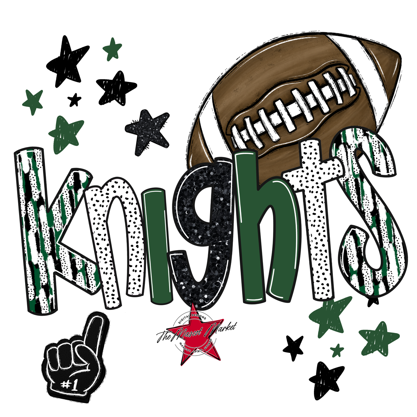 Knights Football Scrape-Green
