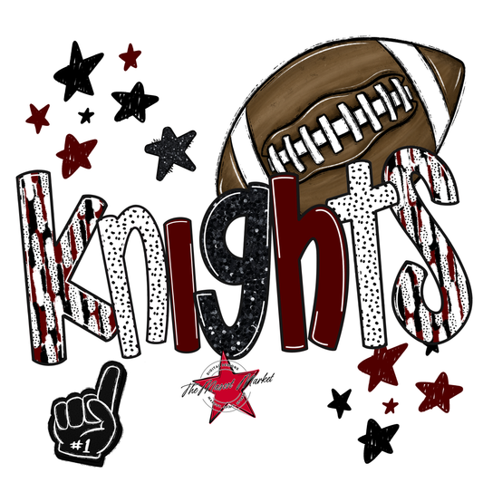 Knights Football Scrape-Maroon