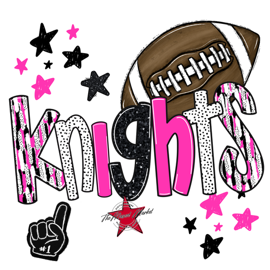 Knights Football Scrape-Pink