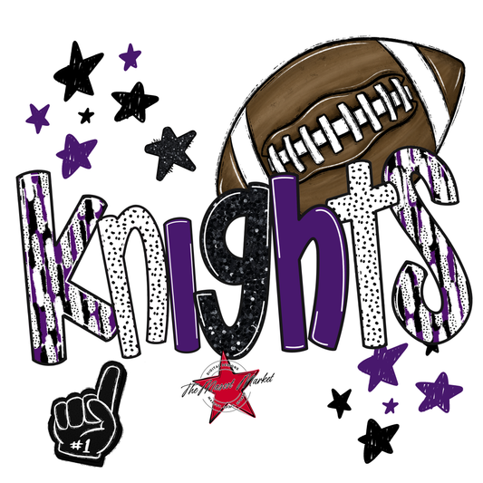 Knights Football Scrape-Purple