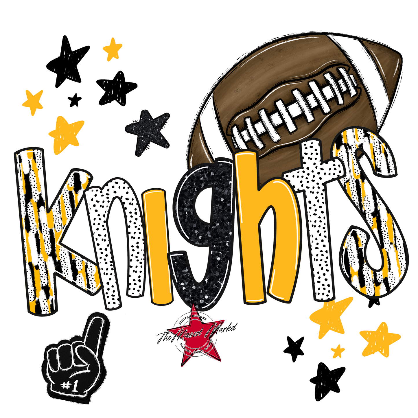 Knights Football Scrape-Yellow
