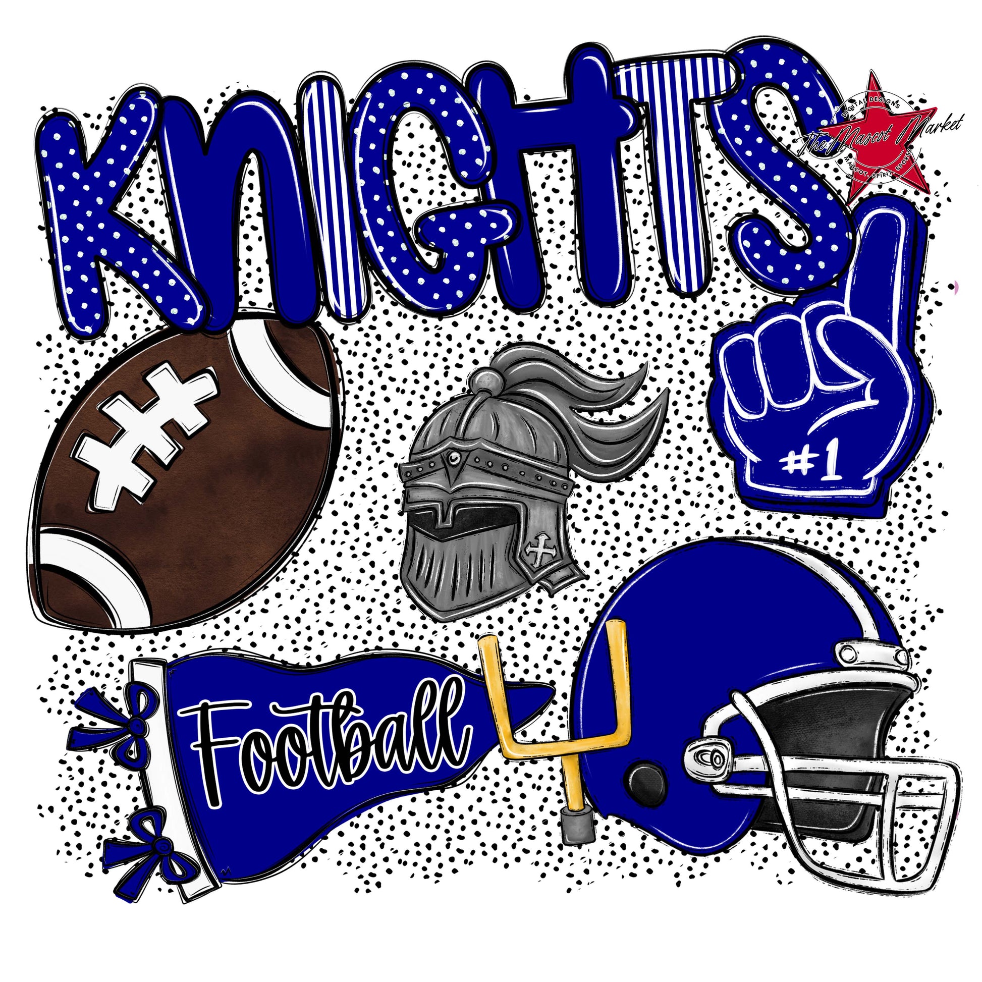 Knights Football Spirit-Blue