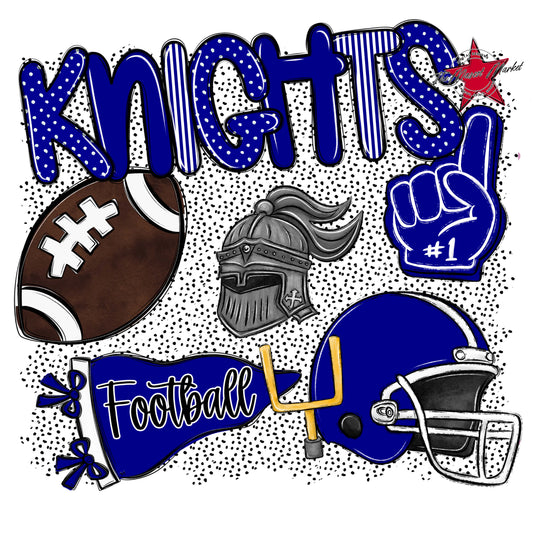 Knights Football Spirit-Blue