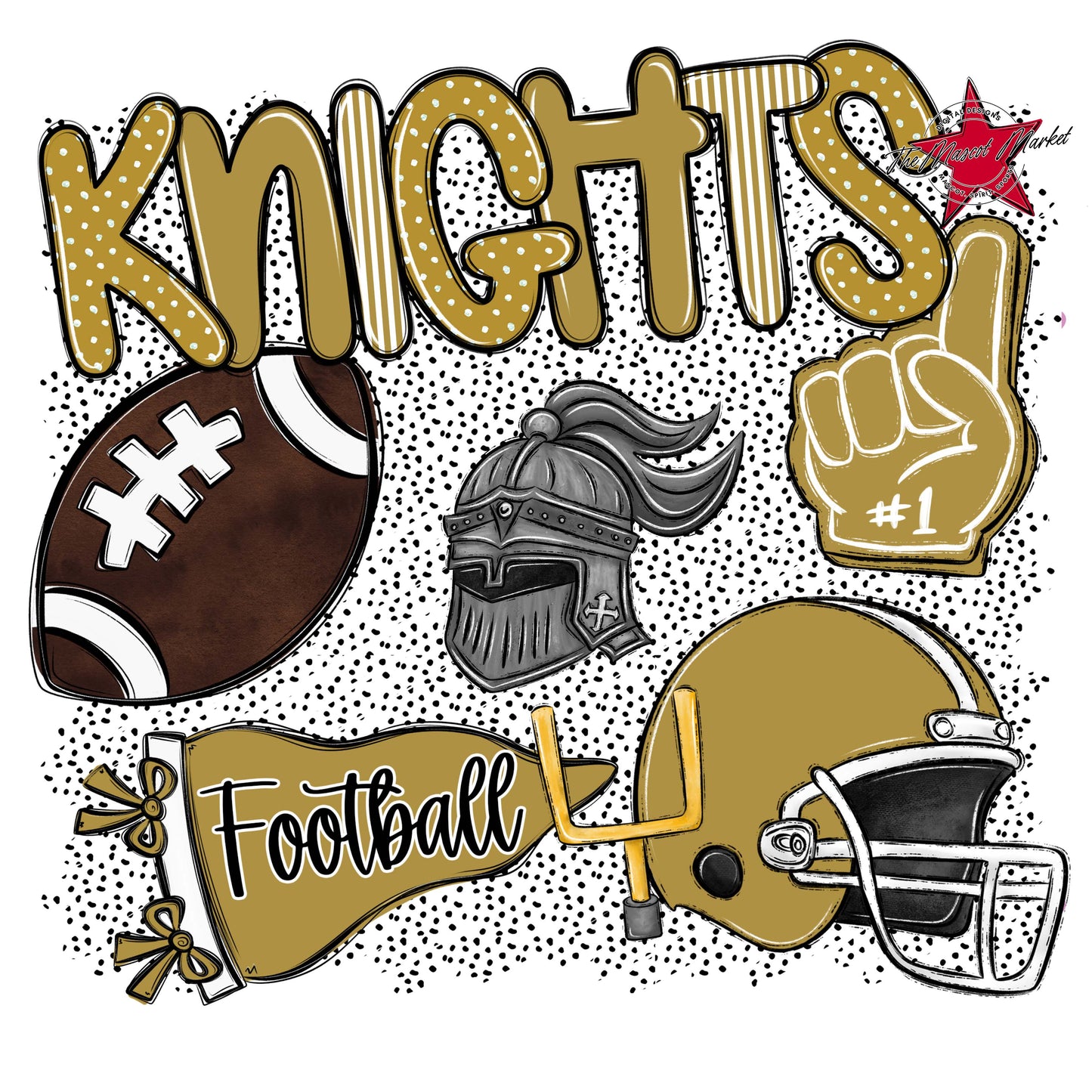 Knights Football Spirit-Gold