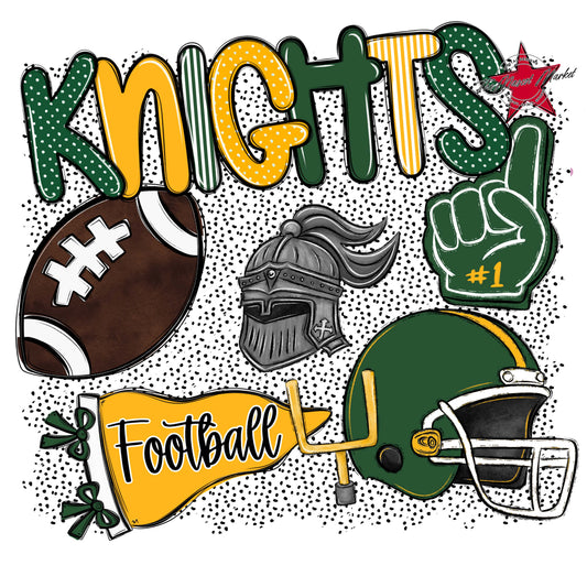 Knights Football Spirit-Green & Yellow