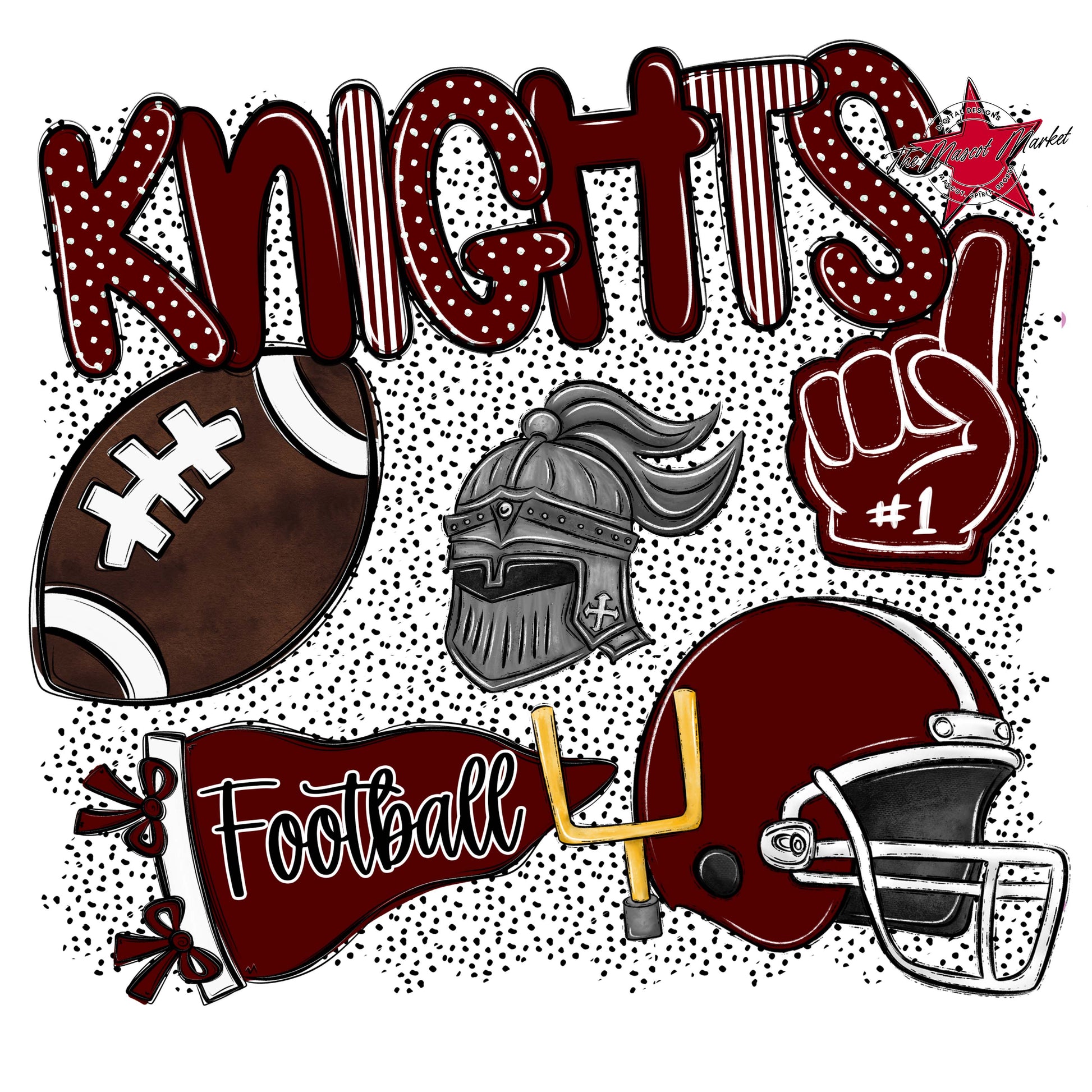 Knights Football Spirit-Maroon