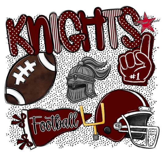 Knights Football Spirit-Maroon