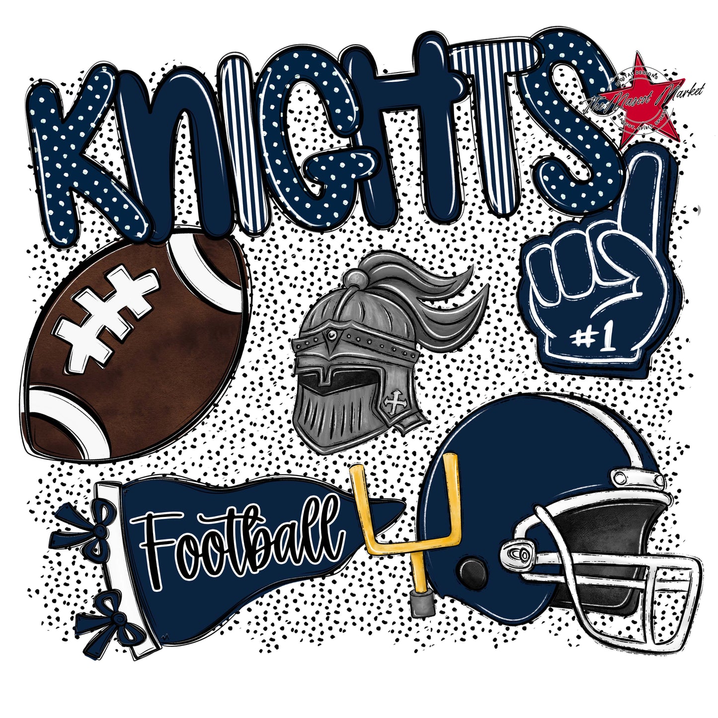 Knights Football Spirit-Navy