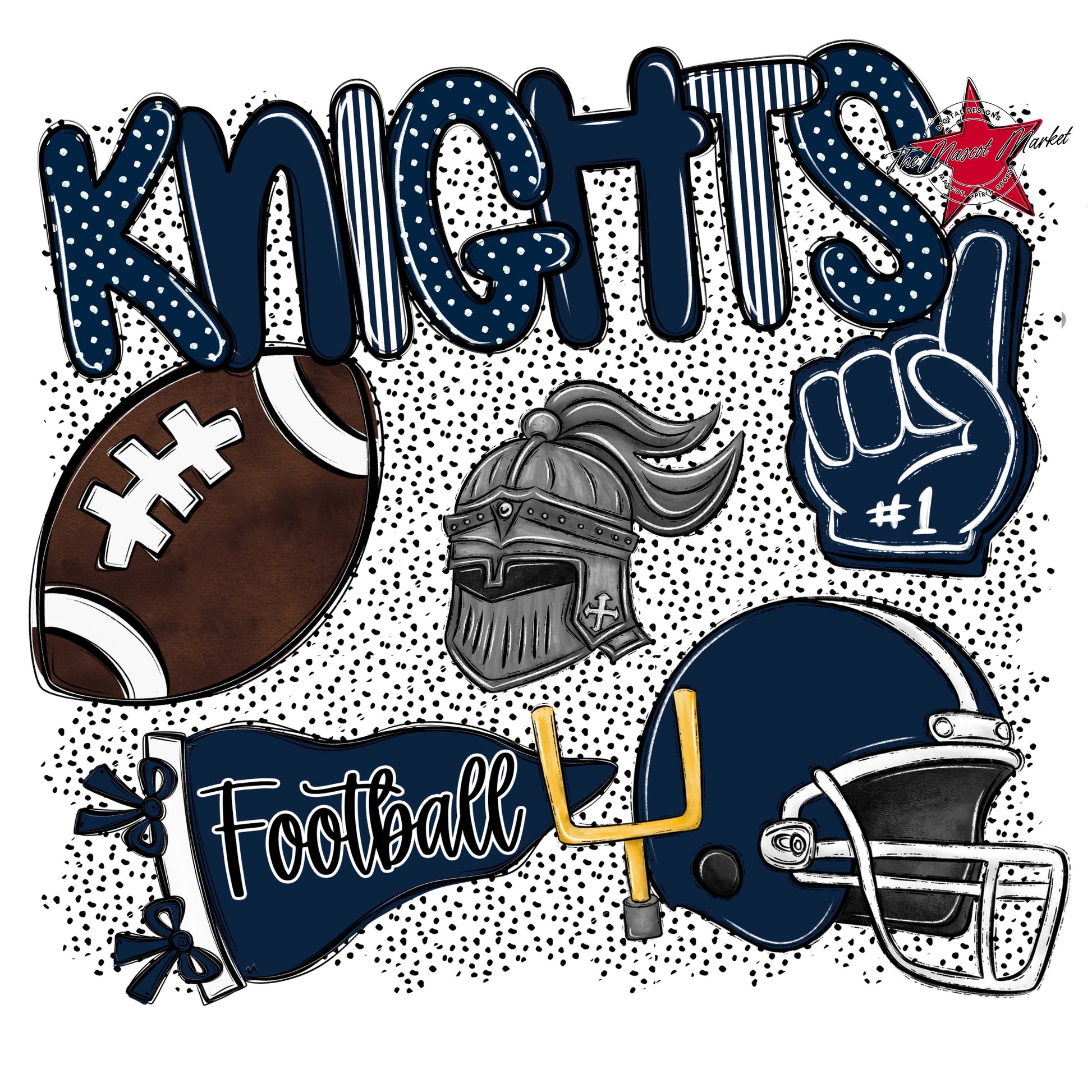 Knights Football Spirit-Navy