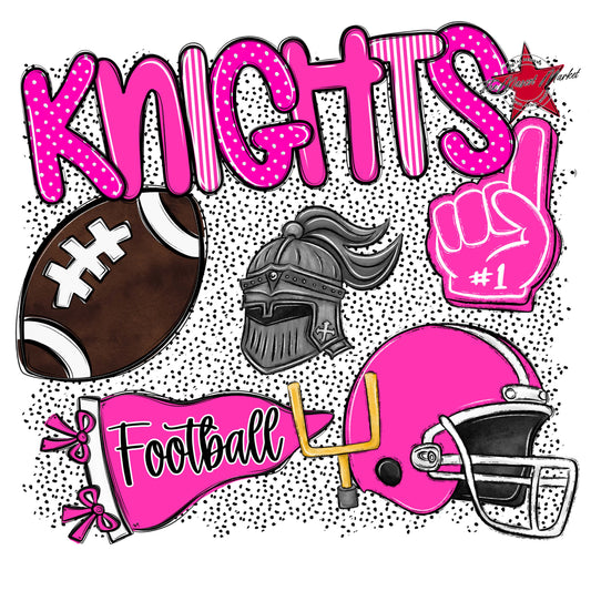 Knights Football Spirit-Pink
