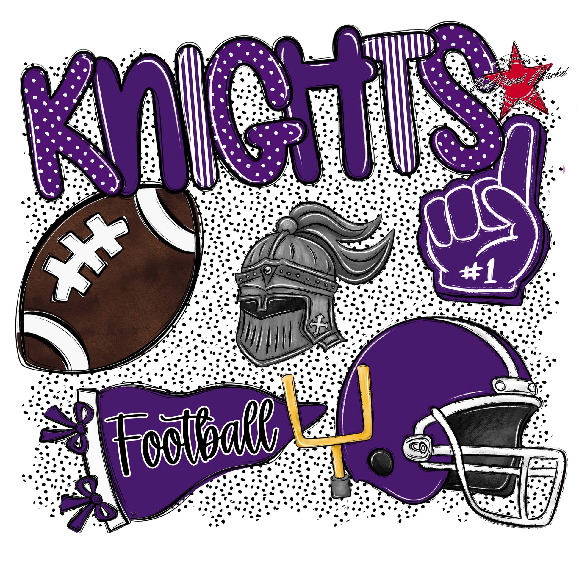 Knights Football Spirit-Purple