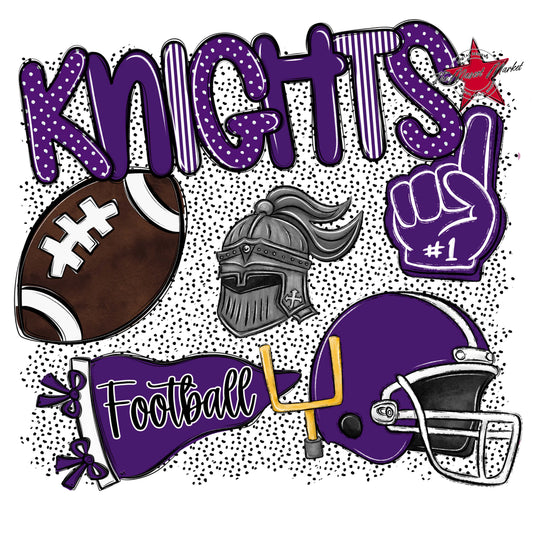 Knights Football Spirit-Purple