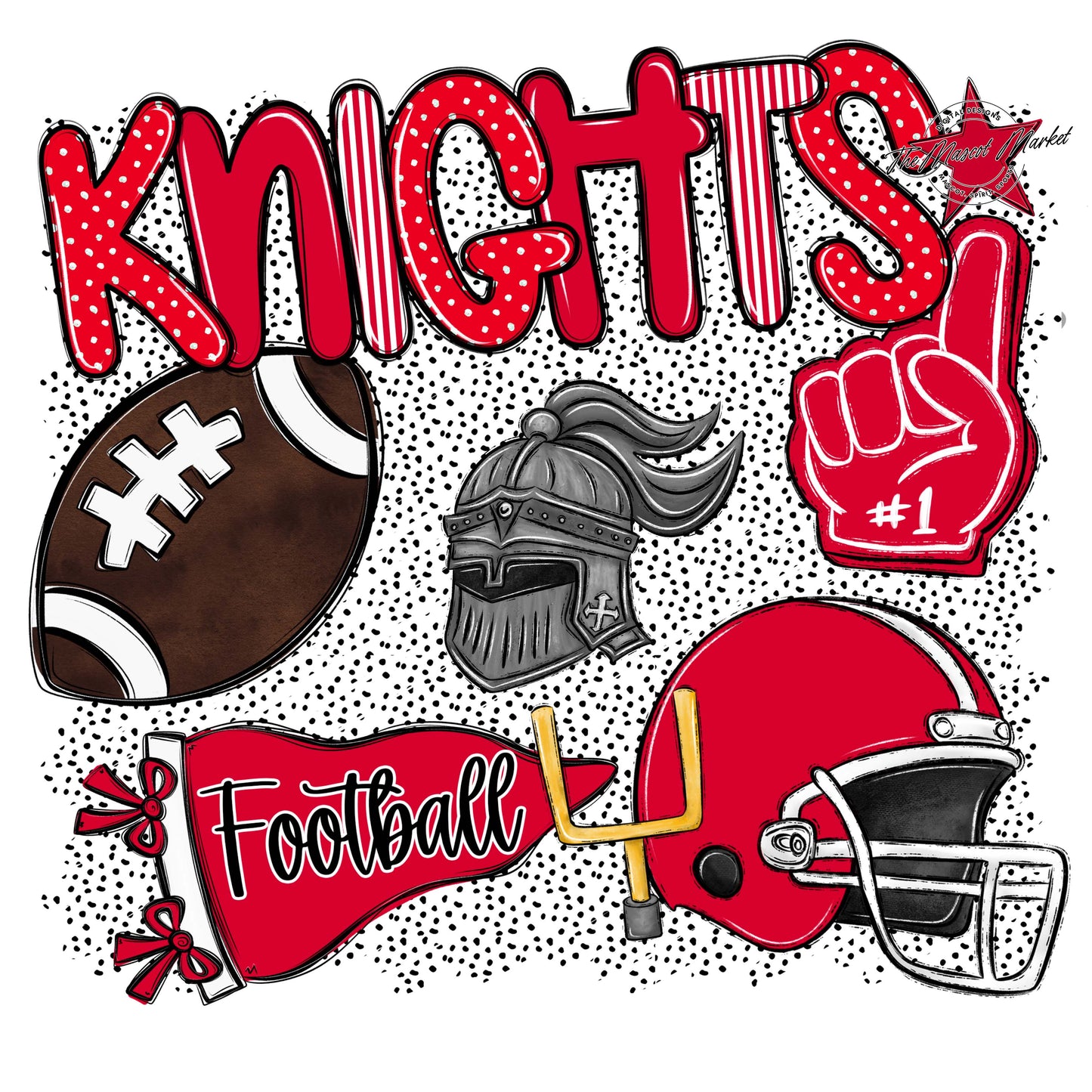 Knights Football Spirit-Red