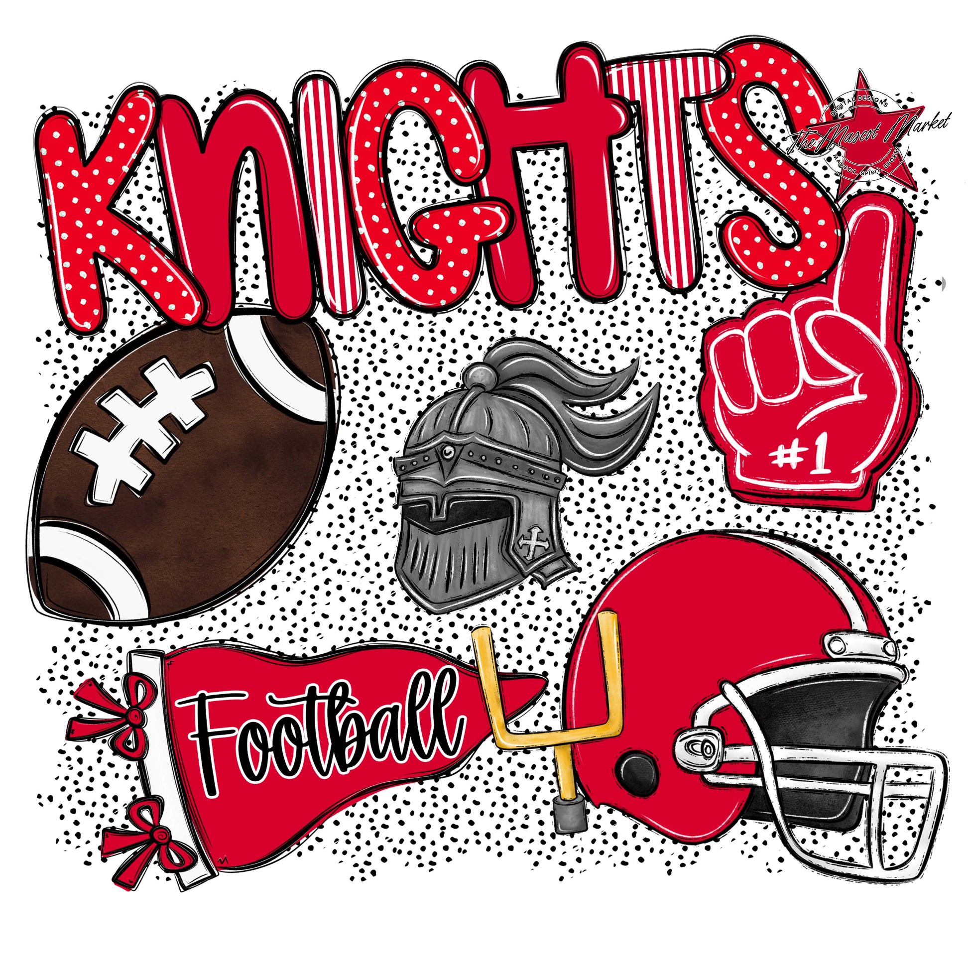 Knights Football Spirit-Red