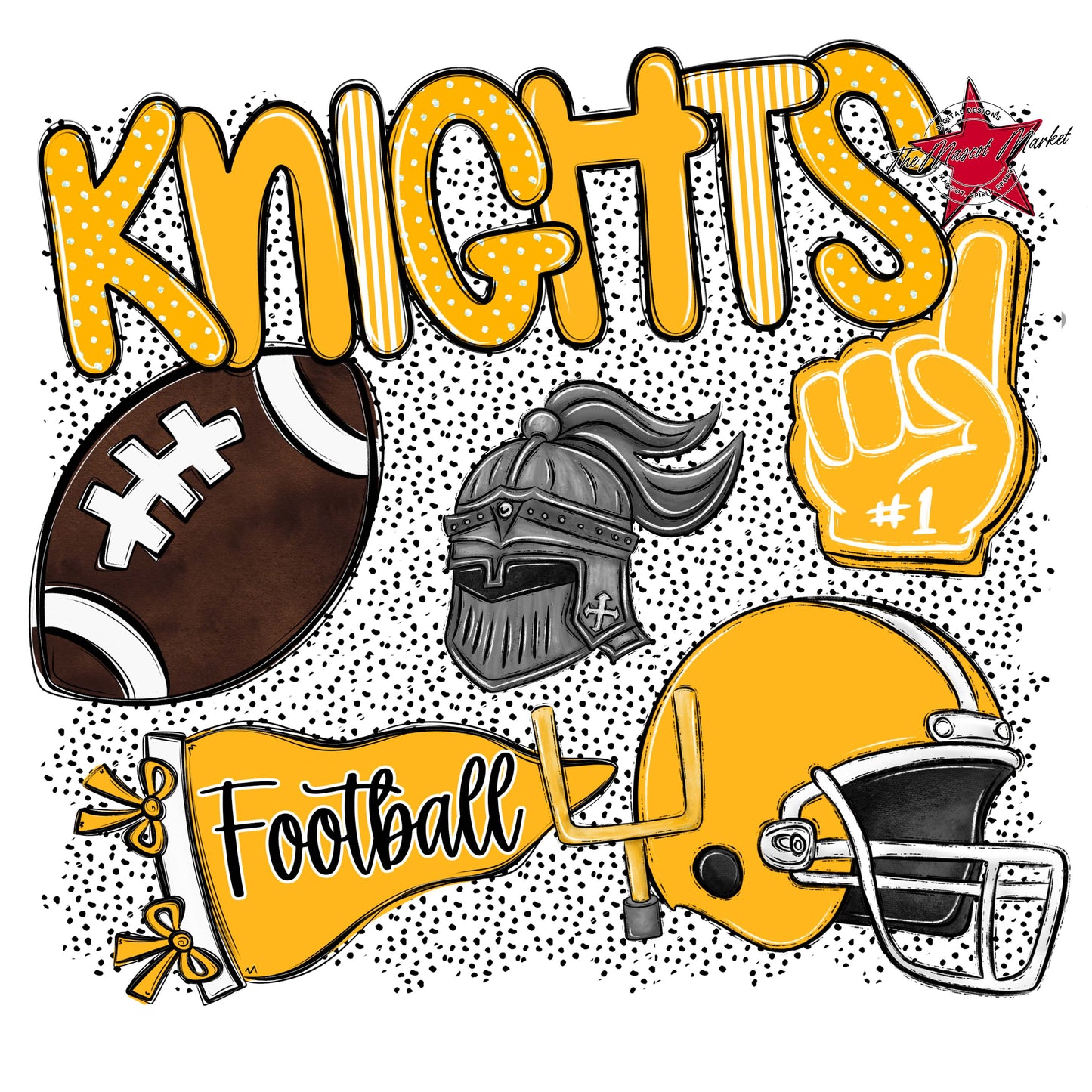 Knights Football Spirit-Yellow