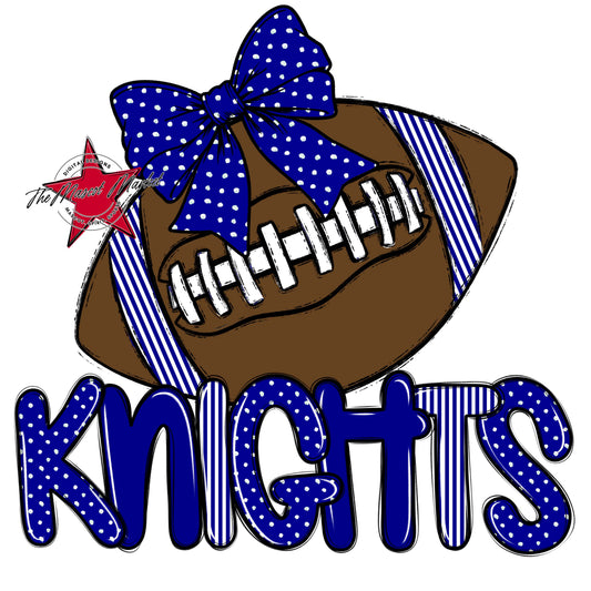 Knights Football Spirit Design-Blue