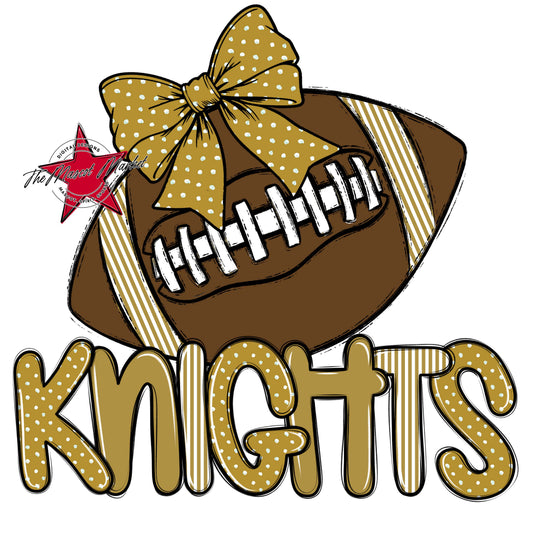Knights Football Spirit Design-Gold