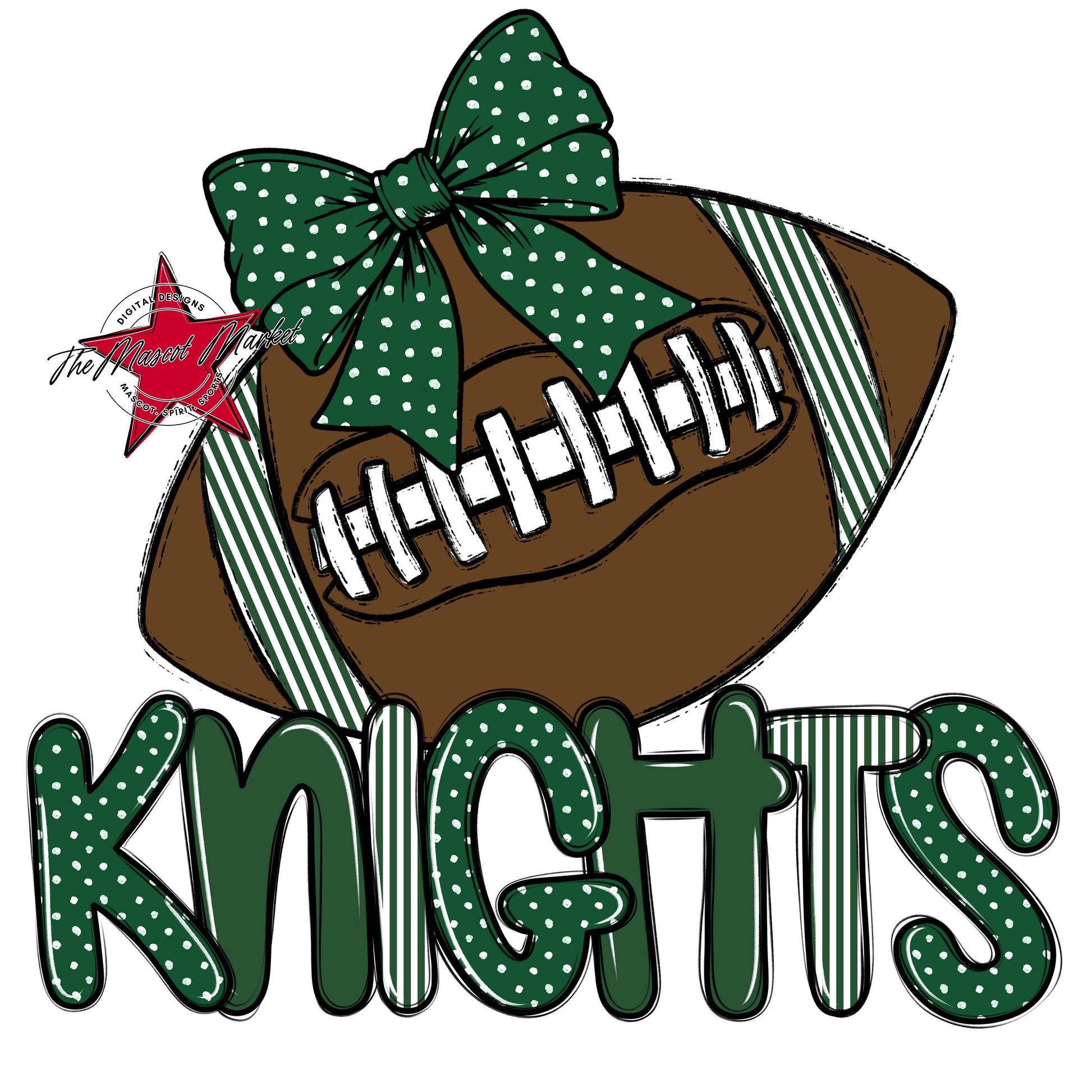 Knights Football Spirit Design-Green