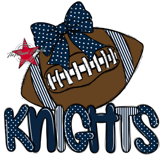 Knights Football Spirit Design-Navy