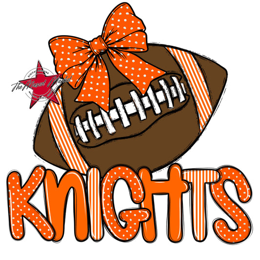 Knights Football Spirit Design-Orange