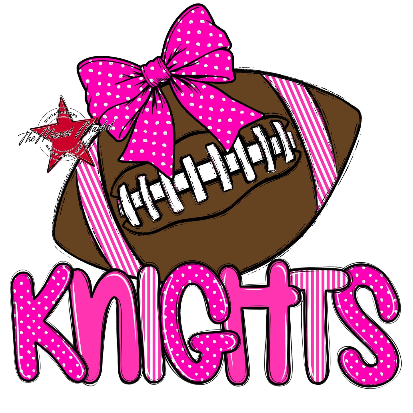 Knights Football Spirit Design-Pink