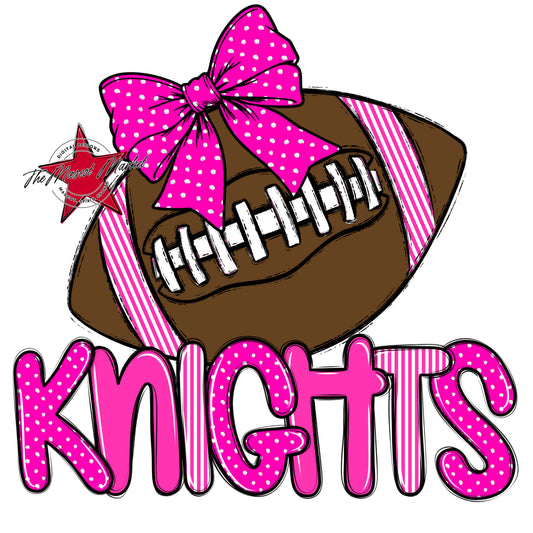 Knights Football Spirit Design-Pink