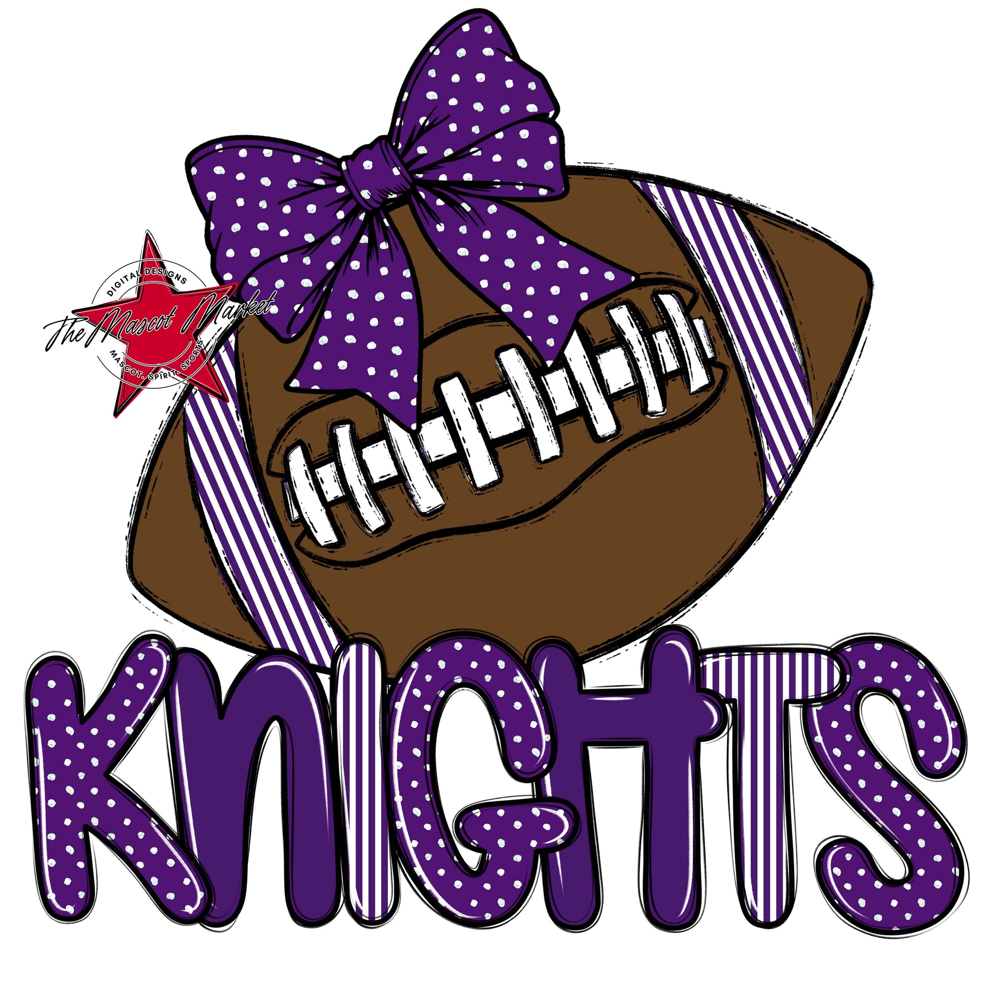 Knights Football Spirit Design-Purple