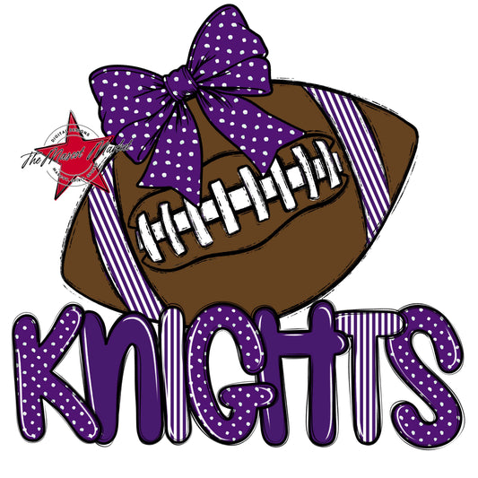 Knights Football Spirit Design-Purple