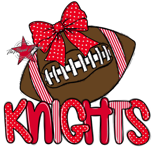 Knights Football Spirit Design-Red